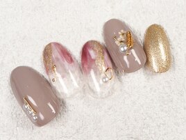 ニュアンスネイル　押し花