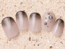 アイネイルズ 町田店(I nails)/黒グラデメタリックネイル7980円