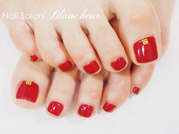 ネイルサロン ブランシュール(Nail Salon Blancheur)/上品ワンカラーフット