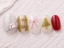 ネイルメゾン 渋谷店(NAIL MAISON)/リボンチェッククリスマス9000