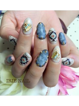 アイリーネイル(IRIE NAIL)/ジェル　手描き８本アート