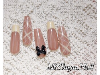 ミスシュガーネイル(MS Sugar Nail)/チェックフレンチネイル