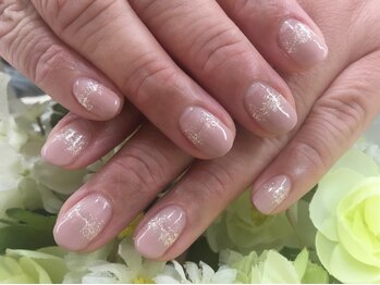 プルミエ ネイル(Premier Nail)/ストレートフレンチ★ラメちらし