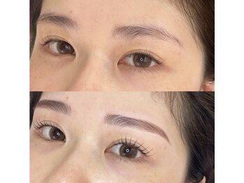 ザ アイブロウ 天神店(THE EYEBROW)の写真/話題のパリジェンヌとHBLで理想のお目元に!眉も睫毛も当店にお任せ♪《人気No.1★パリジェンヌ＋HBL¥9000》