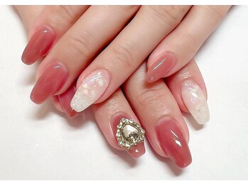 ネイルサロンアンドネイルスクールアートローズ 町田店(Art Rose)/大人ビジューネイル