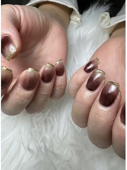 フラワーズネイル(flowers nail)/冬のニュアンスアート