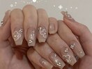 マグネット×花柄チェーン
