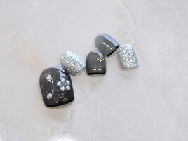 FOOTくすみ☆パールフラワー