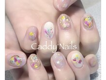 キャディーネイルズ(Caddy' Nails)/春らしい押し花ネイル