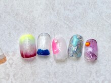 ゆびノさき/派手カラーニュアンス