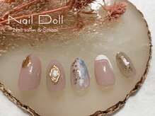 ネイルドール(Nail Doll)/ゴールドニュアンスピンク