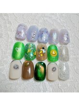 ミスズーネイル(misuzoo.nail)/紫陽花　ウッド　ストーンネイル