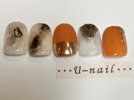 オレンジニュアンスネイル