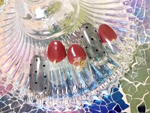 ネイルサロン カラーエイト(Nailsalon COLOR.8)/シースルー　ドット　フレンチ