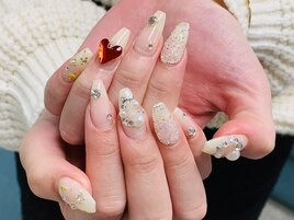 【ほり】冬のちゅるんネイル