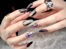 ヌル ネイル 堀江(NURU NAIL HORIE)/マグネット×チェック柄