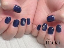モア(moa)/ネイビー　ニュアンス　ミラー