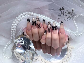 ミミネイル(Mimi nail)/ガーリーリボンネイル