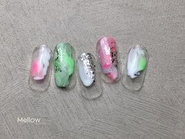 シンプルアート クリア ネイル