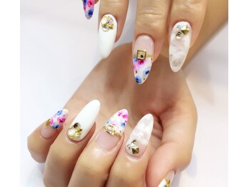 ネイルサロン スール(Soeur)/ニュアンスフラワー夏ネイル!