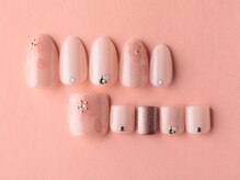 ネイルサロンアビー 北千住店(abbie)/【桜ネイルフット2022】￥12155