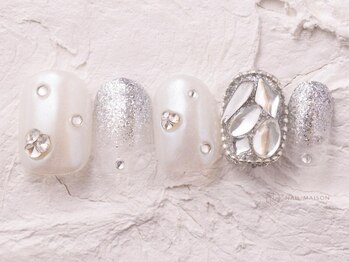 ネイルメゾン 渋谷店(NAIL MAISON)/埋め尽くしシルバーラメ￥7800