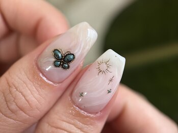 ノイスネイル(noice nail)/手書きターコイズ