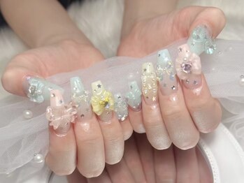 ベルグローアルファネイル(BELLE GROW ALPHA NAIL)/パステルリボンネイル