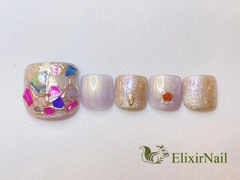 エリクサーネイル 神田(Elixir Nail)/フットやり放題/クーポン使用