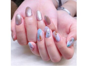 ネイルアンドアイラッシュスタジオ シュシュ(chouchou)/春夏秋冬!ちぐはぐニュアンス