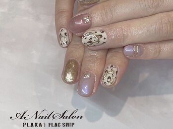 エーネイルサロン プラーカ本店(A-Nail Salon)/22/9/12　レオパードネイル