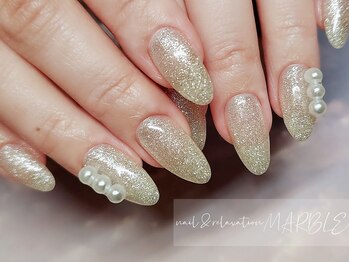 ネイルアンドリラクゼーション マーブル(MARBLE)/ワンカラー・ラメグラ¥4550