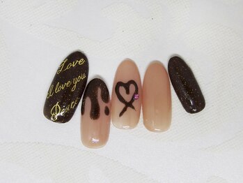ネイルライフ(NailLife)/チョコネイル 茶色