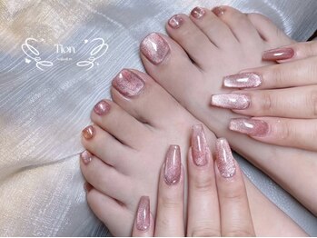 ティオン 川崎店(Tion)の写真/【足元を彩るフットネイル¥4990～】初めての方にもお勧め◎最新トレンドパーツあり☆