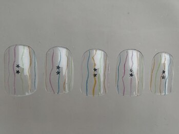 アイネイルズ 渋谷店(I nails)/カラフルラインホロ