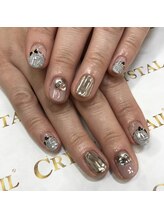 クリスタルネイル ゆめタウン博多店(CRYSTAL NAIL)/ミラーネイル