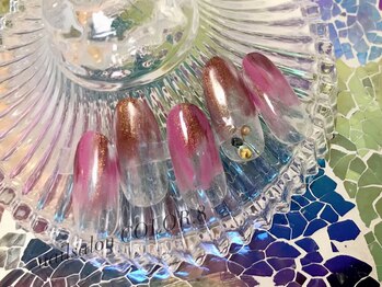 ネイルサロン カラーエイト(Nailsalon COLOR.8)/ニュアンス　ワイヤー　塗りかけ