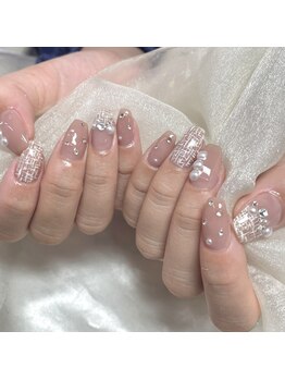 アイリッシュネイル 久屋大通店(Irish Nail)/冬ツイード×パール