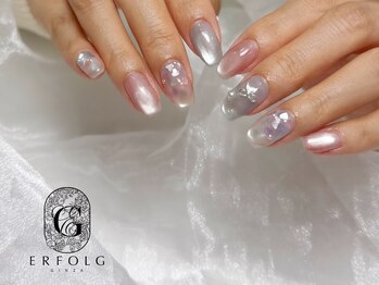 ネイルサロン エアフォルク 銀座(Erfolg)/ガラスマグネット×ハートホロ