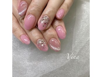 ヴィーナネイル 呉店(VinaNail)/ピンクマグネットネイル