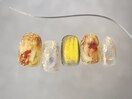 春カラー絵画ネイル