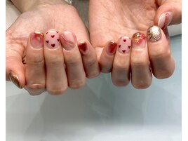 バレンタインネイル