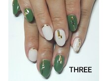 ネイルアンドまつげエクステ専門サロン スリー(THREE)/カーキネイル