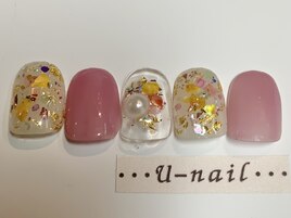 ピンク×カラフルシェル