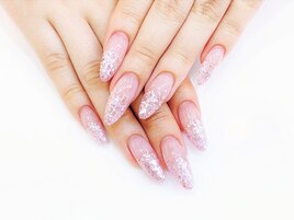 長さ出しジェル★ラメグラデ