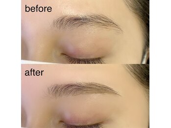 アイプリーム 高田馬場(Eyepreme)/眉毛施術Before&After写真