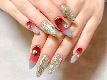 ルアナ(Luana.)/3色グラデ×ラメホロ