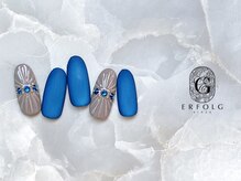 ネイルサロン エアフォルク 銀座(Erfolg)/マットなブルーネイル