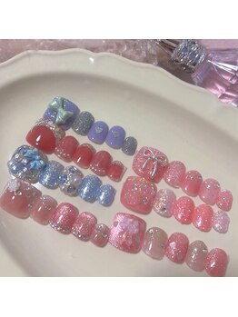 ピンクハルナネイル(pink haruna nail)/フットネイル