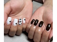 ハズグラスネイル(Haze Grass nail)/バレンタインネイル